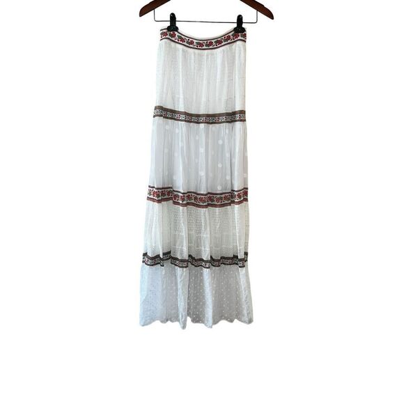 Anthropologie x Cecilia Prado Lori Tiered Maxi Skirt Medium new boho Gypsy - Picture 2 of 9
